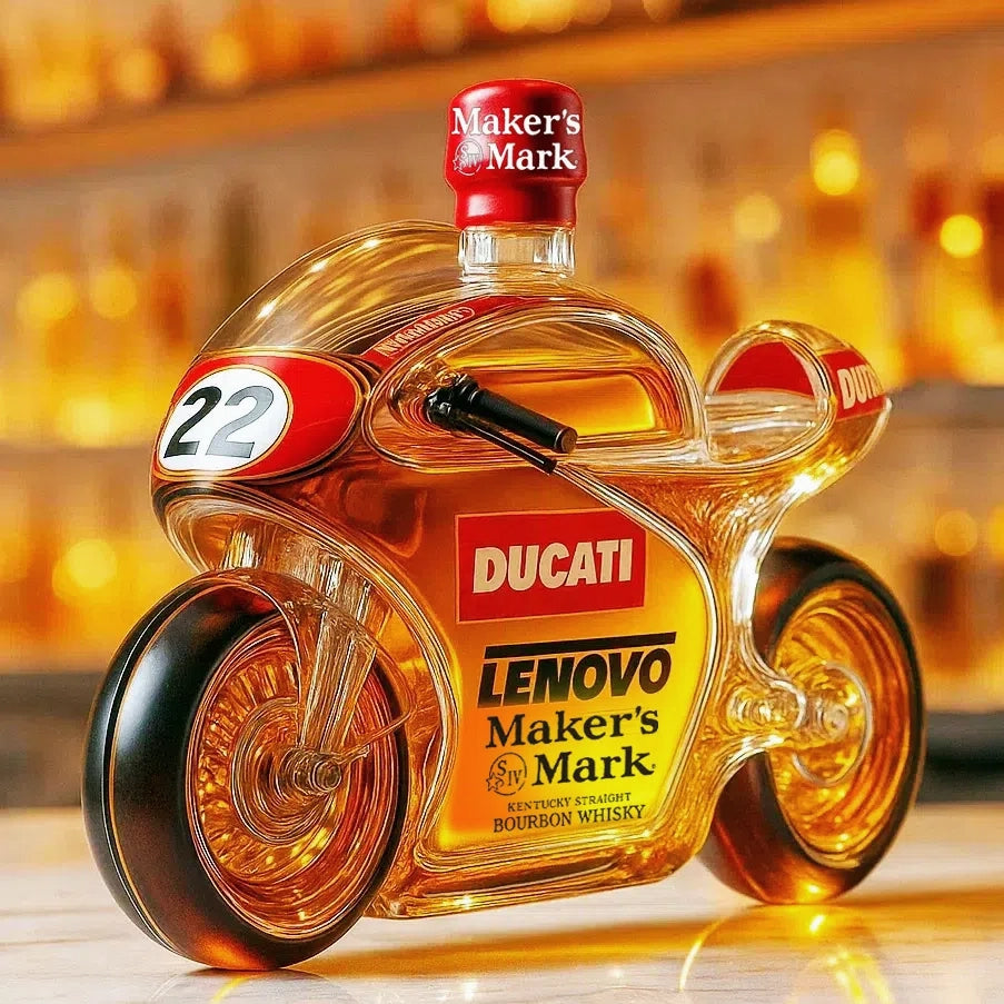 MotoGP Ducati Teams Motorcycle Whisky Bottle