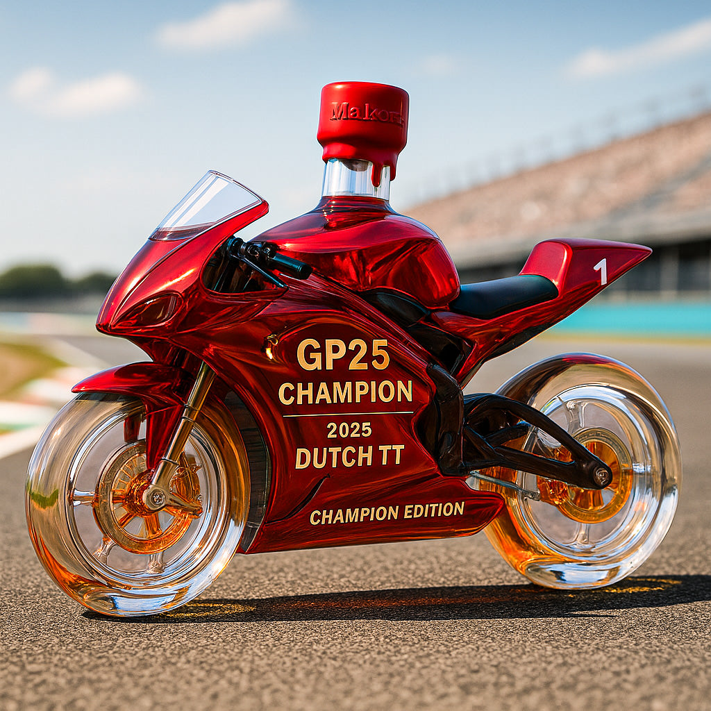 GP25 Champion Moto Whiskey Bottle – Dutch TT Edition