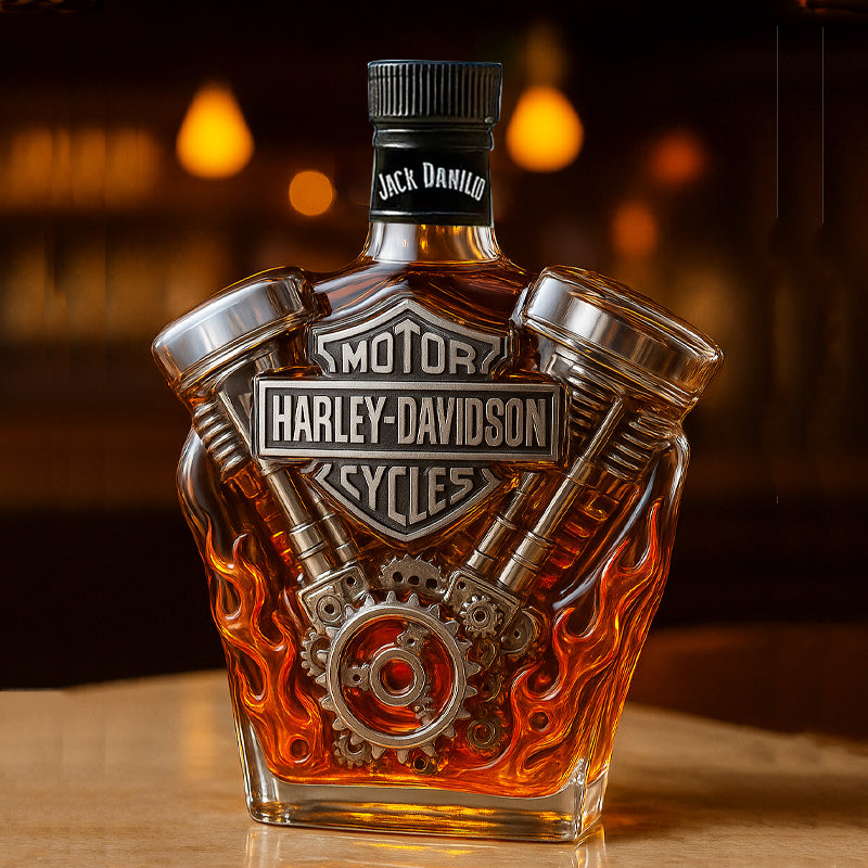 Harley-Davidson Engine Whiskey Bottle