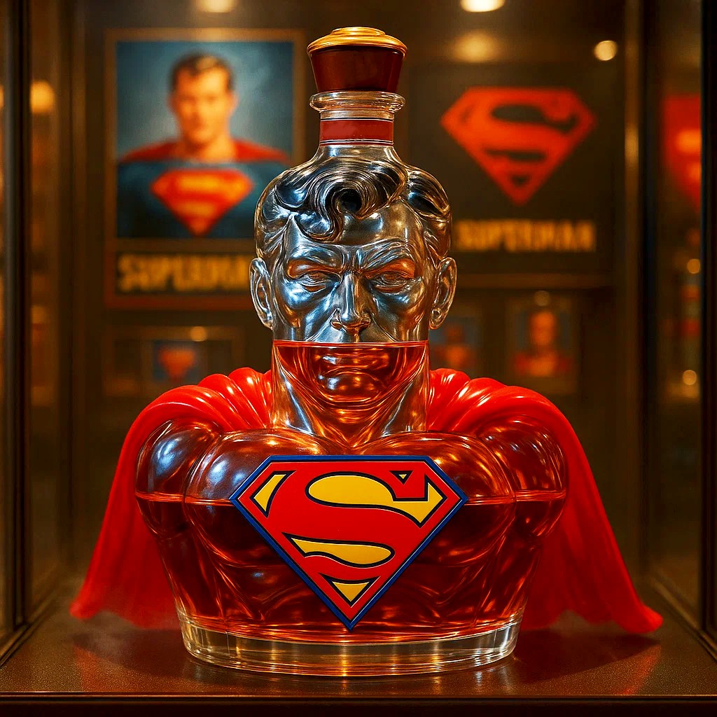 Classic Superhero Whisky Bottle