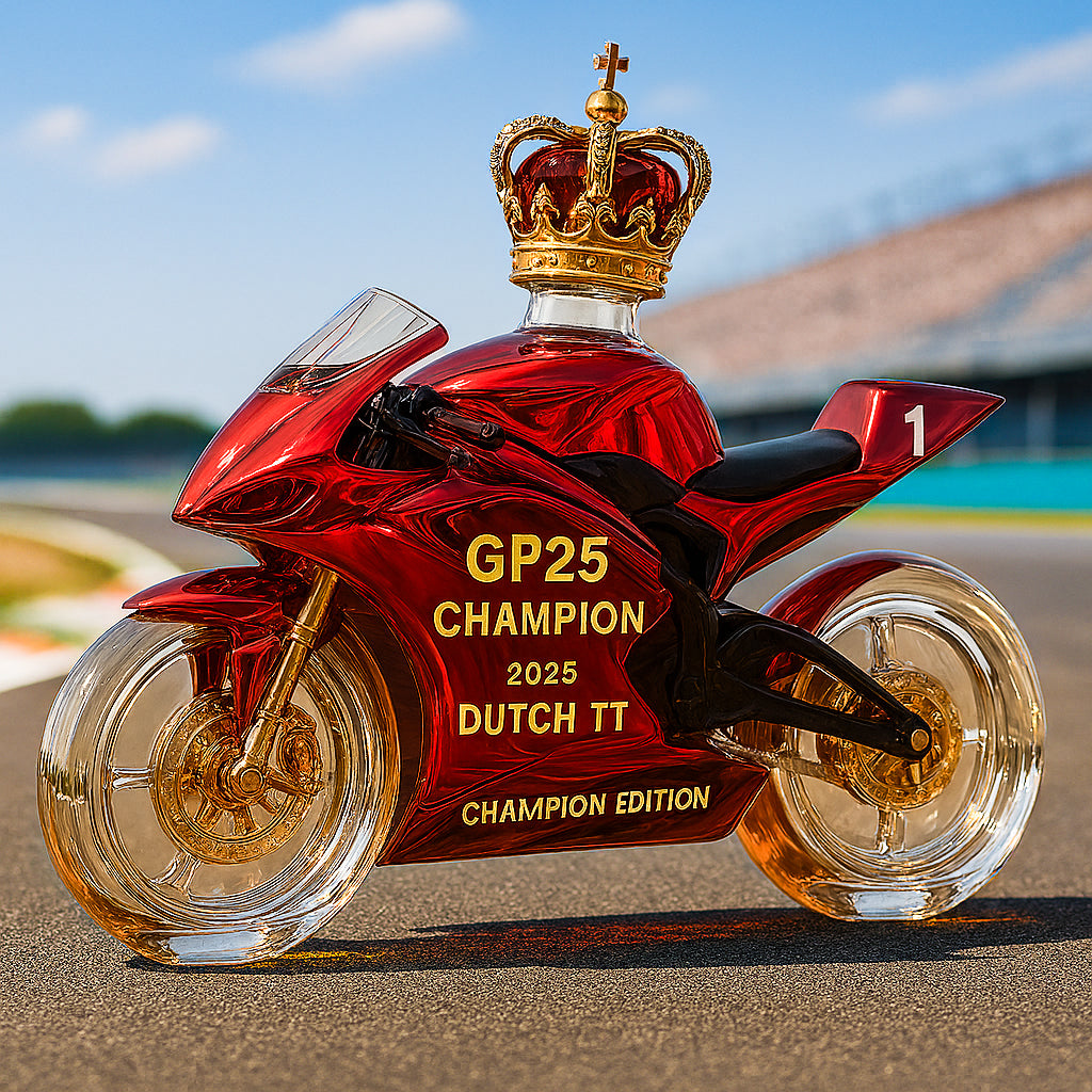 GP25 Champion Moto Whiskey Bottle – Dutch TT Edition