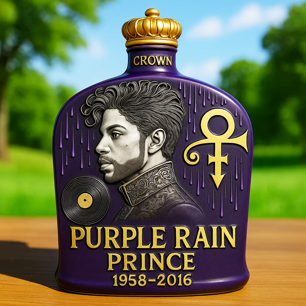 👑💜💧🍷Purple Rain Prince Whiskey Bottle – A Tribute to the Legend (1958-2016) 👑💜💧🍷