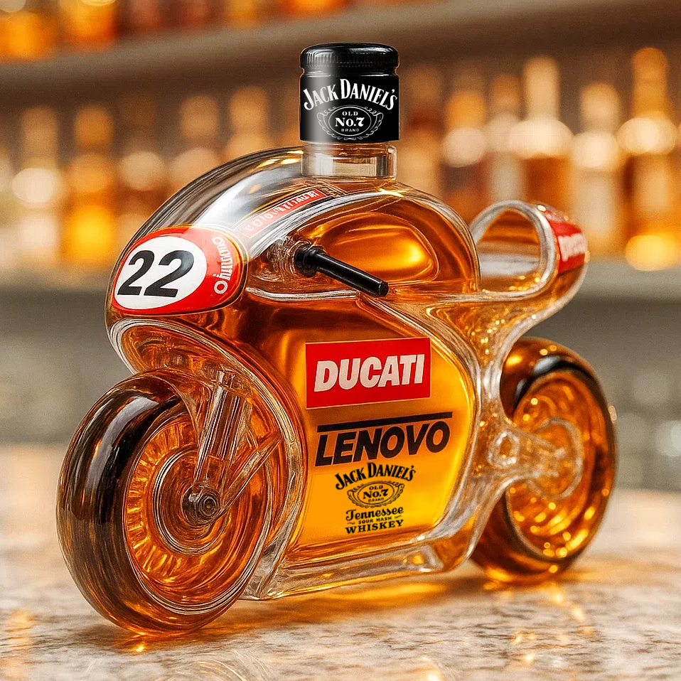 MotoGP Ducati Teams Motorcycle Whisky Bottle
