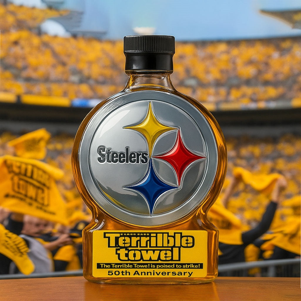 Pittsburgh Steelers – “Terrible Towel” 50 Anniversary Whiskey Bottle
