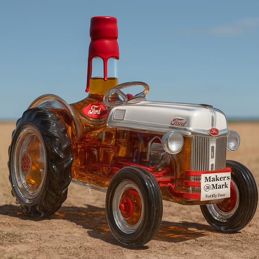 Funny Ford 8N Tractor Whiskey Bottle