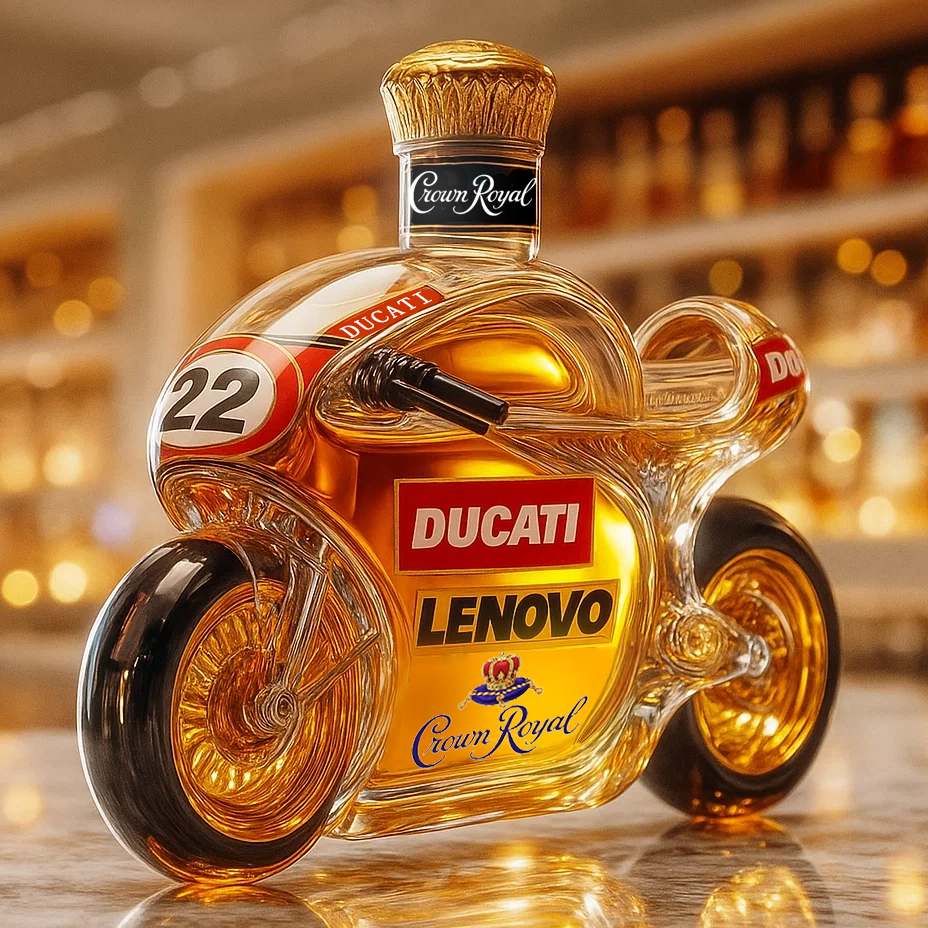 MotoGP Ducati Teams Motorcycle Whisky Bottle