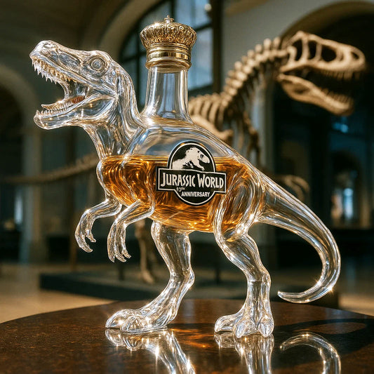 Jurassic World 10th Anniversary Velociraptor Whiskey Bottle