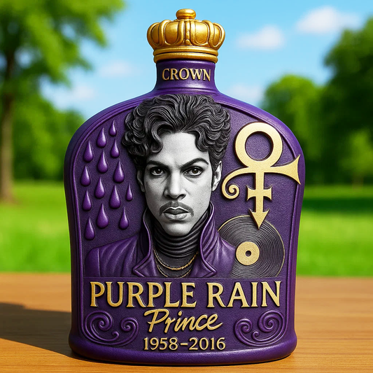 👑💜💧🍷Purple Rain Prince Whiskey Bottle – A Tribute to the Legend (1958-2016) 👑💜💧🍷
