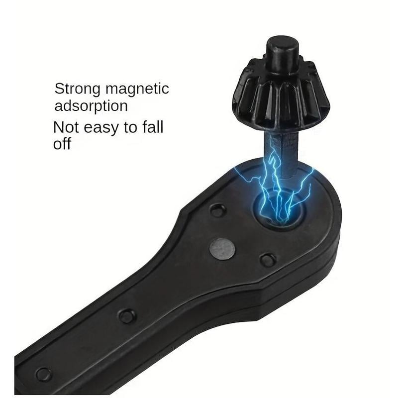 🎁Hot Sales Promotion 49% OFF🔥4pcs iron drill wrench, upgraded second generation, exchange head key, fast gear with 3 gears