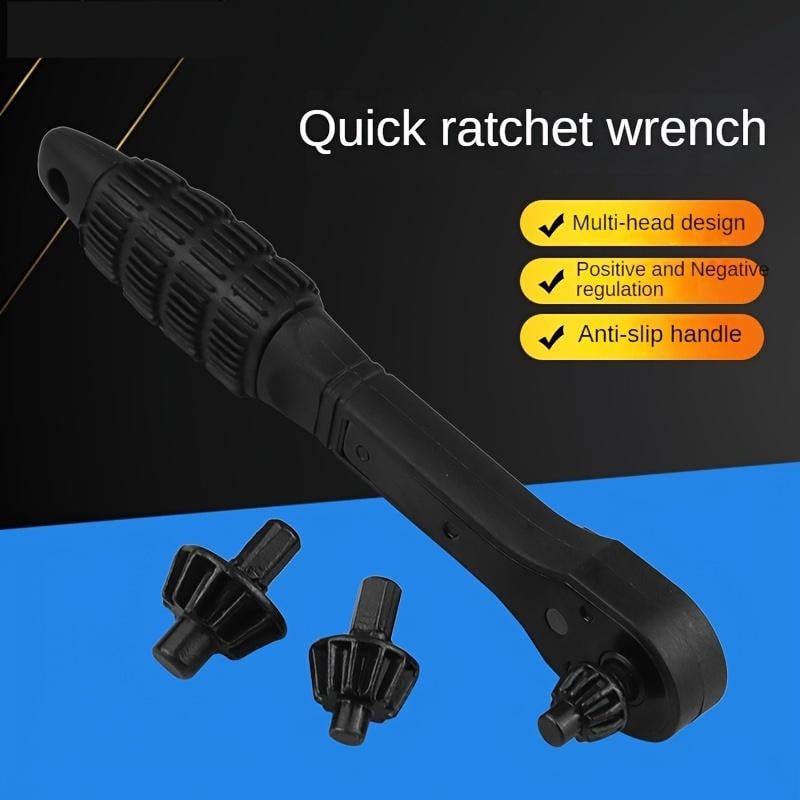 🎁Hot Sales Promotion 49% OFF🔥4pcs iron drill wrench, upgraded second generation, exchange head key, fast gear with 3 gears
