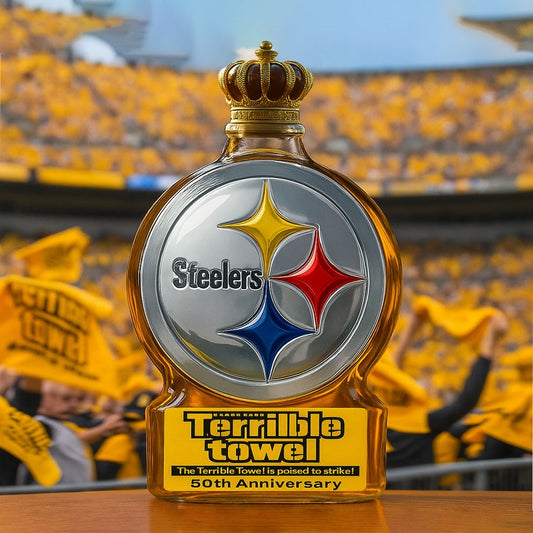 Pittsburgh Steelers – “Terrible Towel” 50 Anniversary Whiskey Bottle