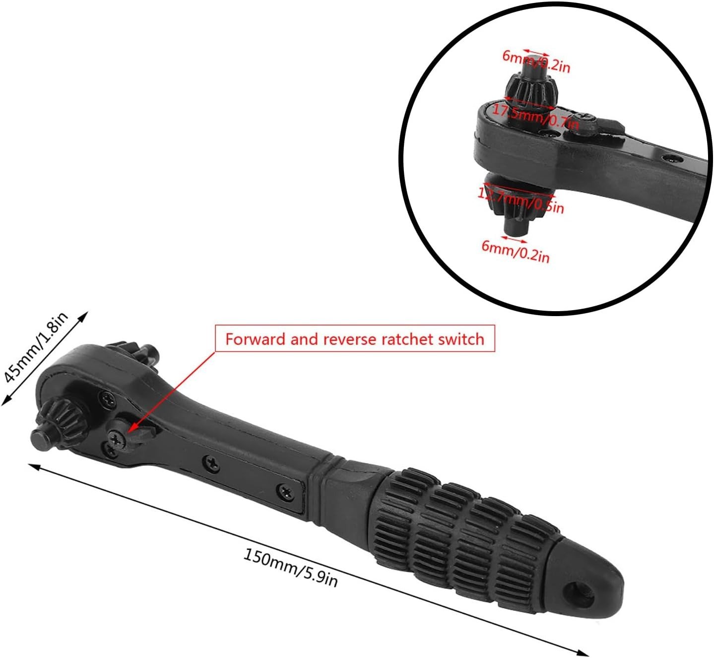 🎁Hot Sales Promotion 49% OFF🔥4pcs iron drill wrench, upgraded second generation, exchange head key, fast gear with 3 gears