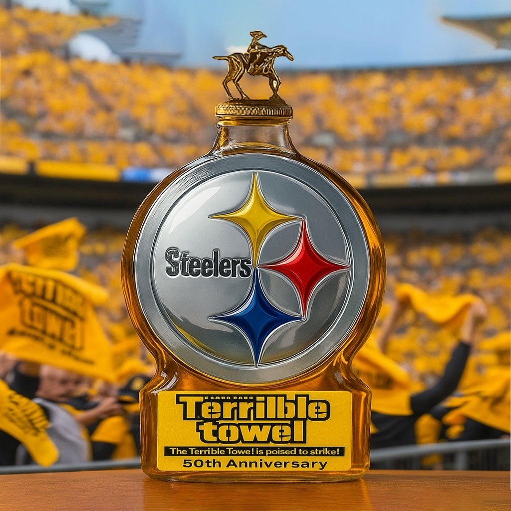 Pittsburgh Steelers – “Terrible Towel” 50 Anniversary Whiskey Bottle