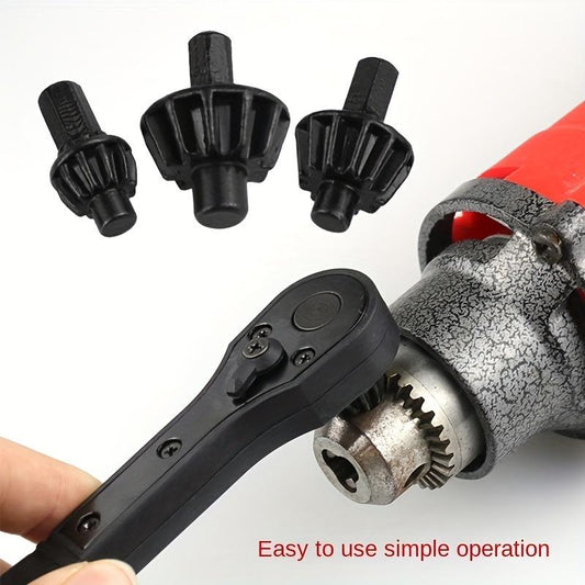 🎁Hot Sales Promotion 49% OFF🔥4pcs iron drill wrench, upgraded second generation, exchange head key, fast gear with 3 gears